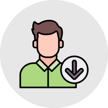 kullanıcı vektörü renk çizgisi simgesi