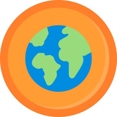 dünya simgesi, vektör illüstrasyonu basit tasarım