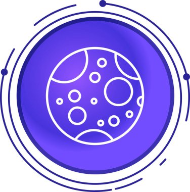 Bir gezegen simgesinin vektör illüstrasyonu