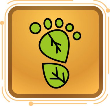 Moda biçimi izole edilmiş arkaplanda ayak izi simgesi