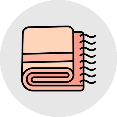 havlu ikonu vektör illüstrasyonu