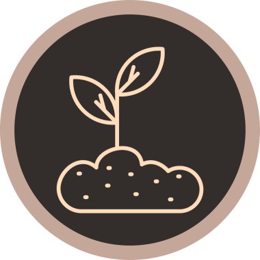 Bir ağaç simgesinin vektör illüstrasyonu