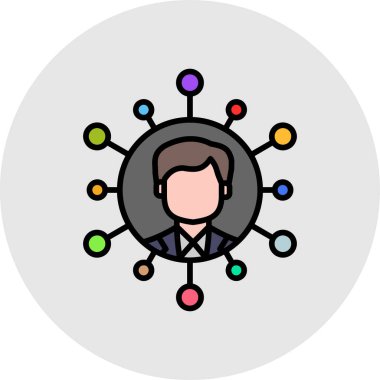 işadamı ağ bağlantı simgesi