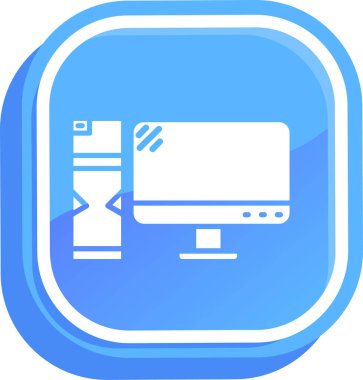 bilgisayar izleme simgesi, vektör illüstrasyonu