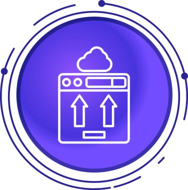 Bulut simgesinin vektör illüstrasyonu