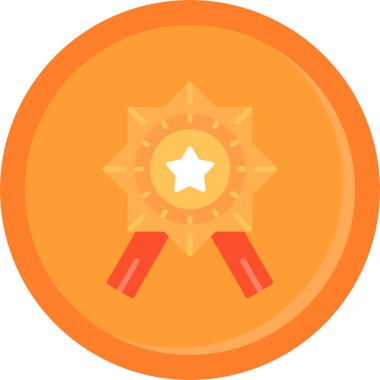 Madalya. Web simgesi basit illüstrasyon