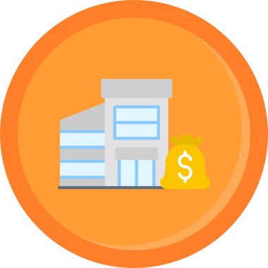 iş ve finans renkli vektör simgesi.