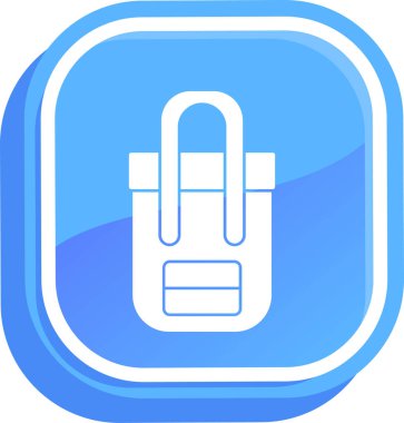 Beyaz arkaplanda izole edilmiş torba simgesi ve vektör illüstrasyonu