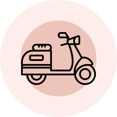 motosiklet simgesi, vektör illüstrasyonu basit tasarım