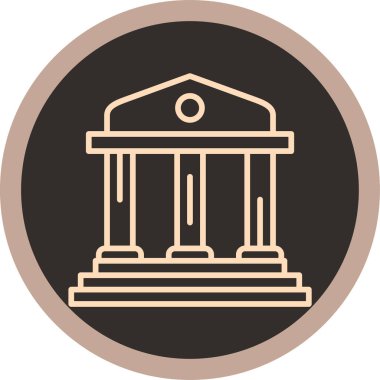 Banka. Web simgesi basit tasarım