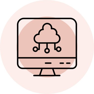 bulut web vektör simgesi