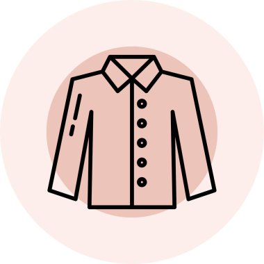 Moda tarzı izole edilmiş arkaplanda gömlek simgesi