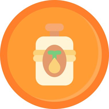 Şişe meyve suyu ikonunu düz bir şekilde iç