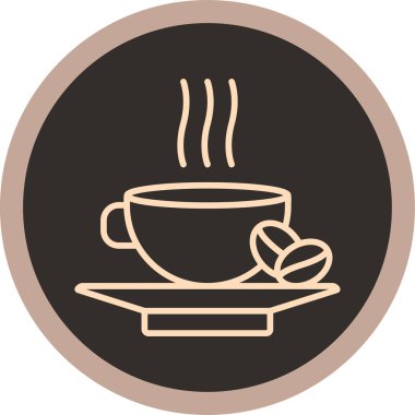 kahve ikonu vektör illüstrasyonu