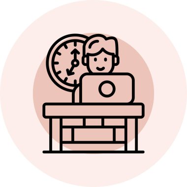 Zaman yönetimi simgesi vektör illüstrasyonu