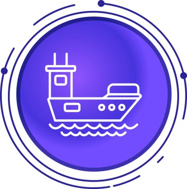 Gemi. Web simgesi basit illüstrasyon