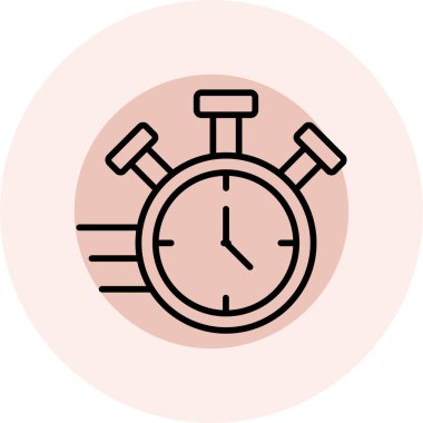 Saat simgesinin vektör illüstrasyonu