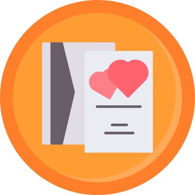 Kalp. Web simgesi basit illüstrasyon