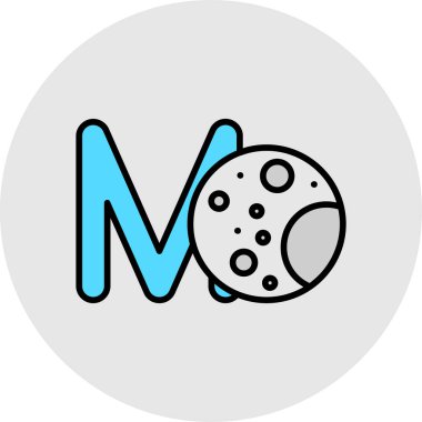 Ay vektör satırı simgesi