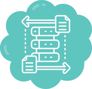 Bulut veri depolama simgesi doldurulmuş özet biçimi