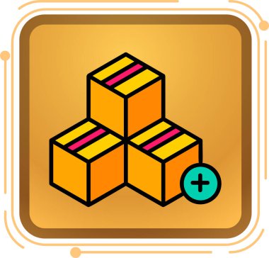 kutu simgesi, vektör illüstrasyonu