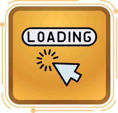 Yükleme barı. Kelime simgesi yükleniyor. Yükleniyor. vektör illüstrasyonu.