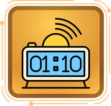 1 numaralı beyaz saatin vektör çizimi