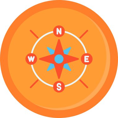 Bir pusulanın vektör illüstrasyonu