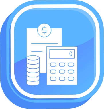 Hesap makinesi simgesinin vektör illüstrasyonu