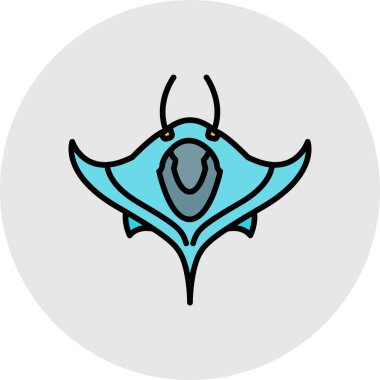 Ağ için mavi simge, vektör illüstrasyonu