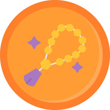 Beyaz arkaplanda fiyonklu bir zincirin vektör çizimi