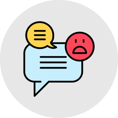 ileti vektör renk çizgisi simgesi