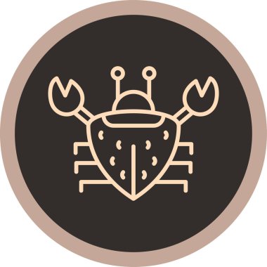 Yengeç. Web simgesi vektör illüstrasyonu