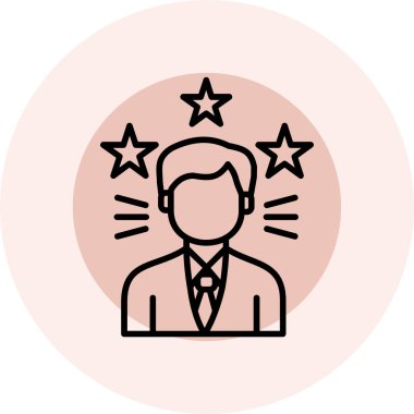 İş adamı simgesi, vektör illüstrasyonu