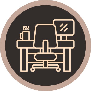 Sandalye. Web simgesi basit illüstrasyon