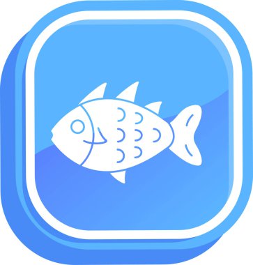 Balık. Web simgesi basit illüstrasyon