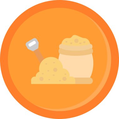 Gıda düz simge vektör çizim