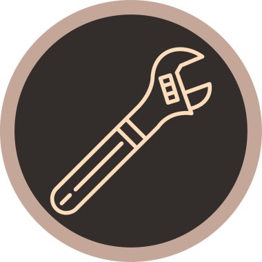 İngiliz anahtarı. Web simgesi basit illüstrasyon