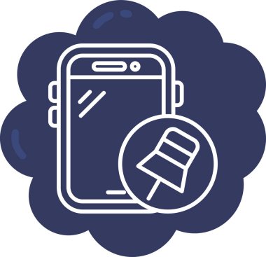 - Telefon. Web simgesi basit illüstrasyon