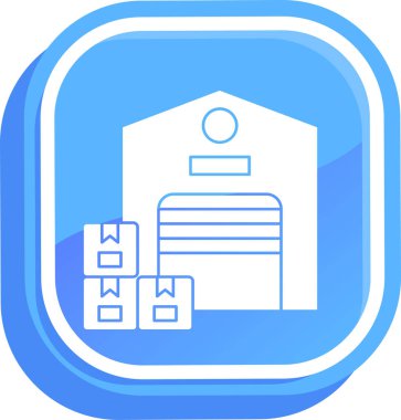 Depo binası simgesi, vektör çizimi tasarımı