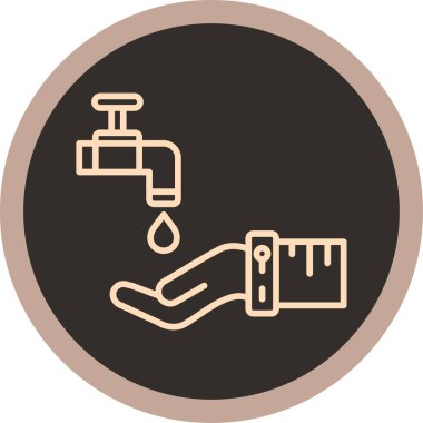 Musluk. Web simgesi basit illüstrasyon