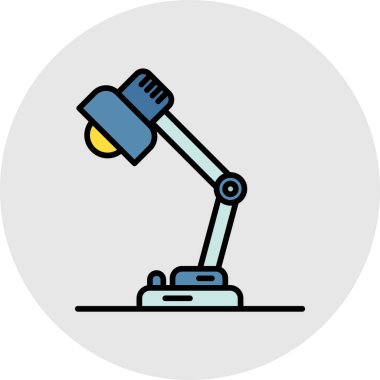 Robot kolu simgesi renk ana hatları vektörü