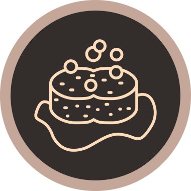 Kek. Web simgesi basit illüstrasyon