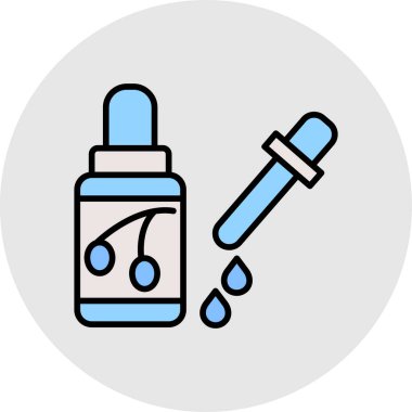 Tıbbi şişe simgesinin vektör çizimi