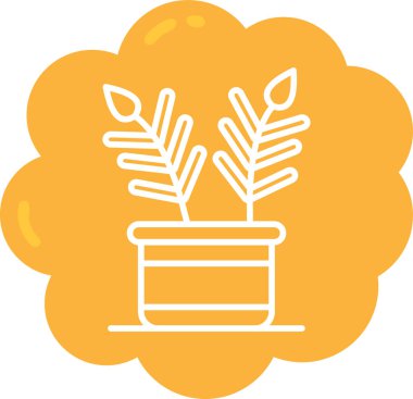 Bitki. Web simgesi basit illüstrasyon