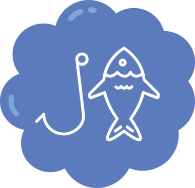 Balık. Web simgesi basit illüstrasyon