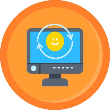 Bilgisayar. Web simgesi basit illüstrasyon