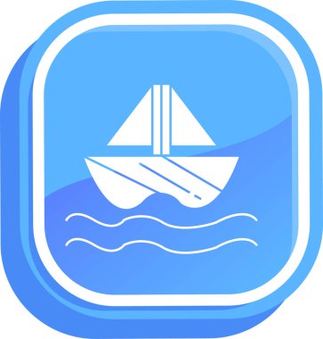 trend biçimli izole edilmiş yelken simgesi