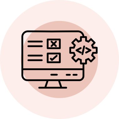 Web Geliştirme modern simgesi, vektör illüstrasyonu