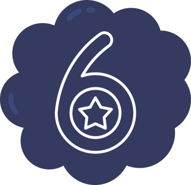 5 yıldızlı 5 simge ana hatlarıyla doldurulmuş